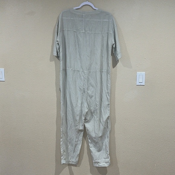 ISCHIKO made in Germany size 1 gray pocket button front thin jumpsuit US 6/8 - Picture 6 of 8